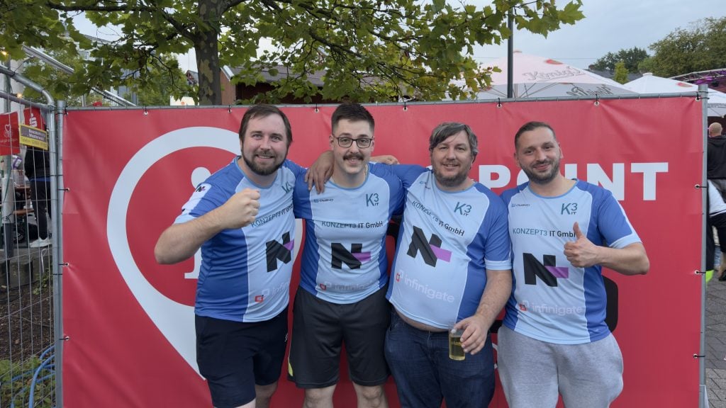 Das Konzept3 IT Team beim Firmenlauf in Bad Marienberg im August 2025.