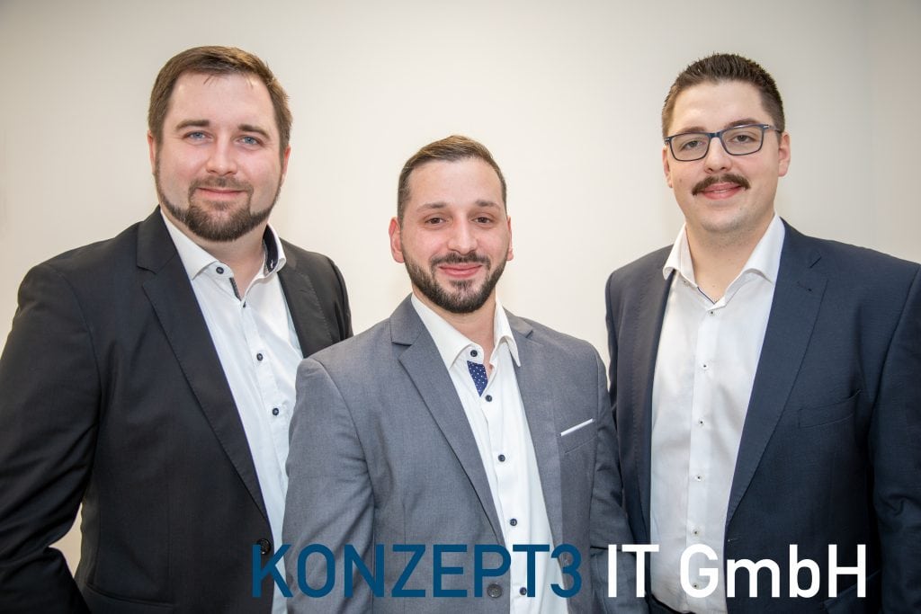 Die drei Geschäftsführer der Konzept3 IT GmbH