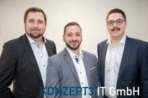 Die drei Geschäftsführer der Konzept3 IT GmbH