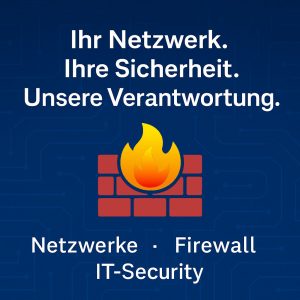 Stilisierte Mauer mit Flamme als Symbol für eine Firewall