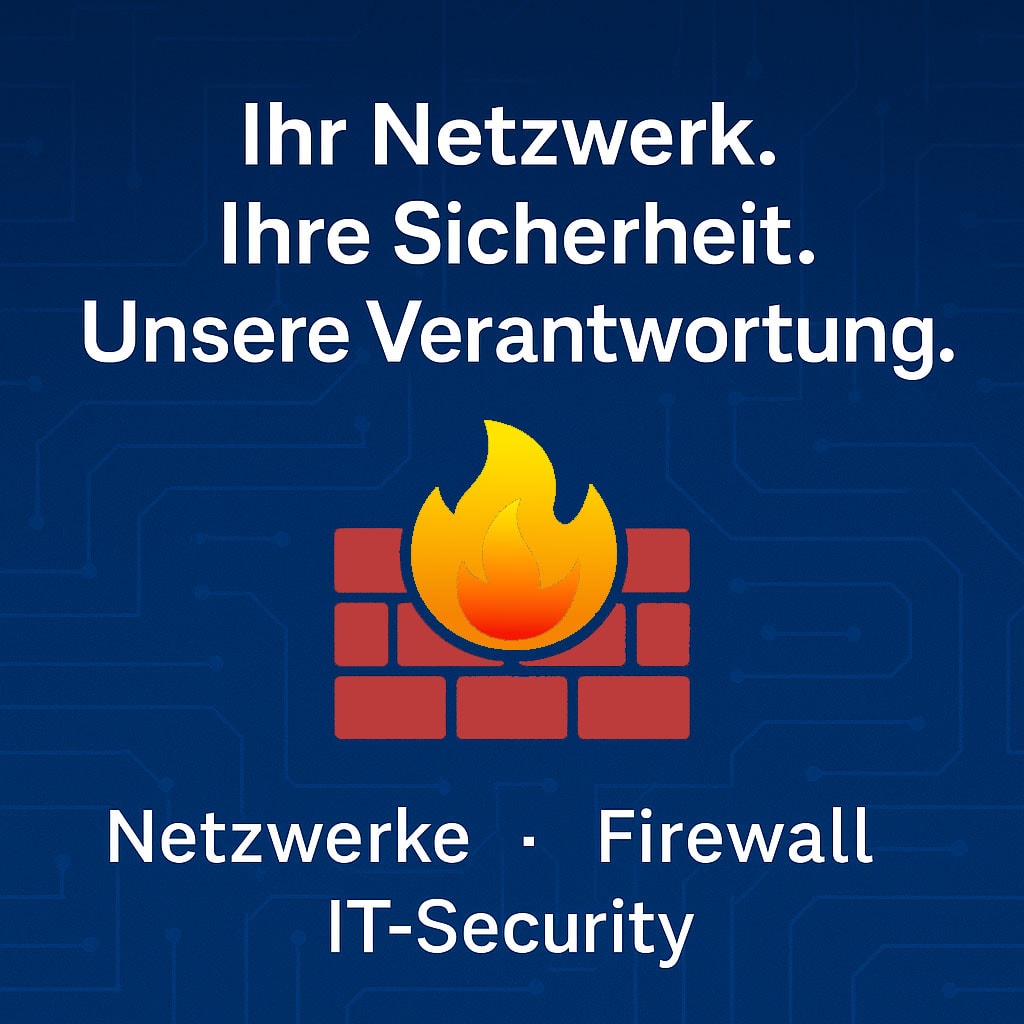 Stilisierte Mauer mit Flamme als Symbol für eine Firewall