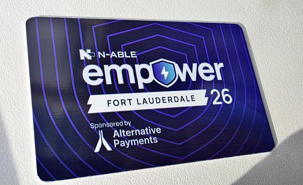 Eintrittskarte zur Empower Veranstaltung von N-Able in Fort Lauderdale, Miami.